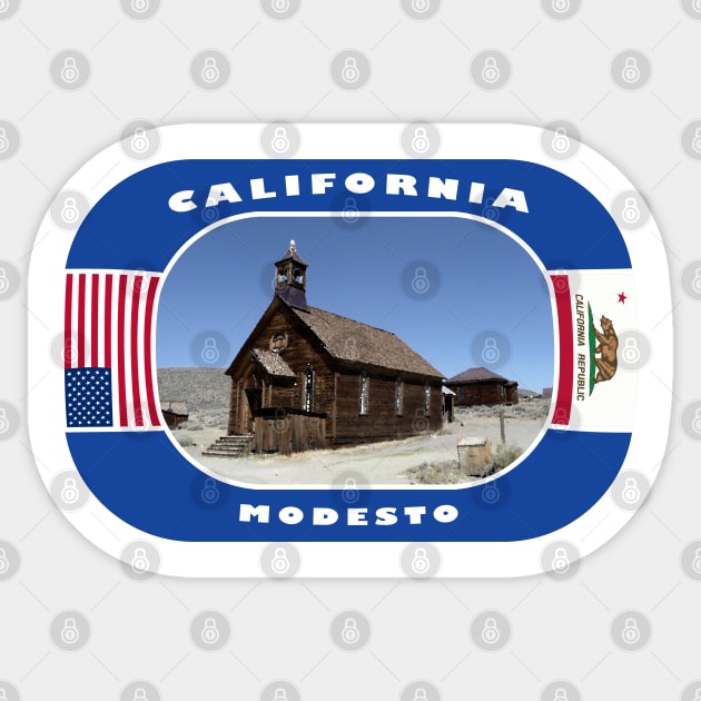 California, Modesto City, USA Sticker by DeluxDesign